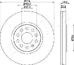 Ashika 60-00-0933 - Тормозной диск autospares.lv