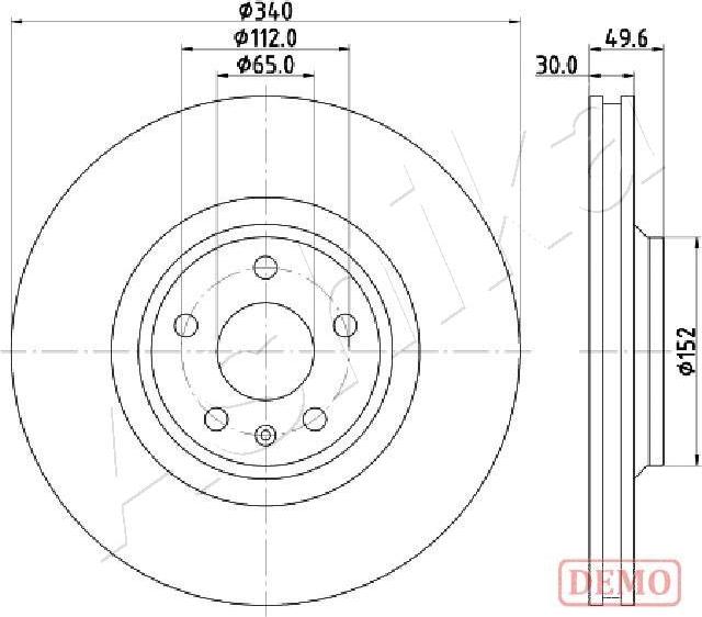 Ashika 60-00-0932C - Тормозной диск autospares.lv