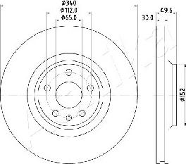 Ashika 60-00-0932 - Тормозной диск autospares.lv