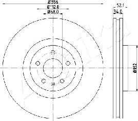 Ashika 60-00-0929 - Тормозной диск autospares.lv