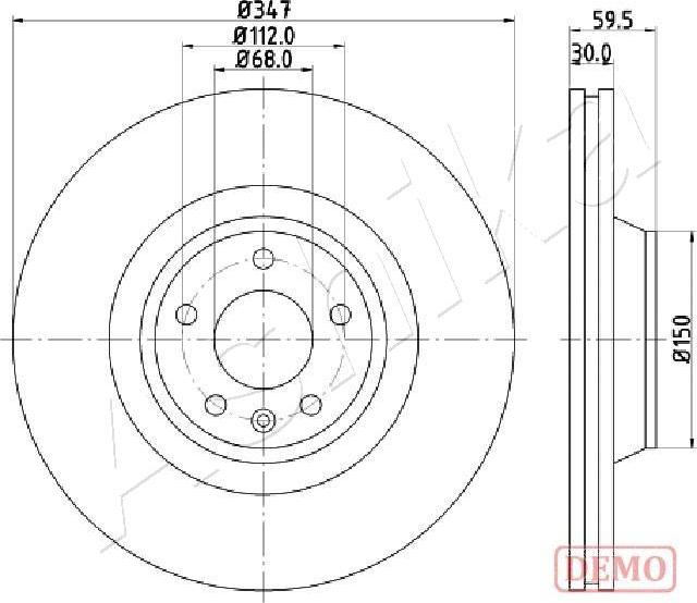 Ashika 60-00-0925C - Тормозной диск autospares.lv