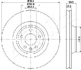 Ashika 60-00-0925 - Тормозной диск autospares.lv