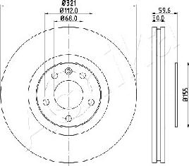 Ashika 60-00-0926 - Тормозной диск autospares.lv