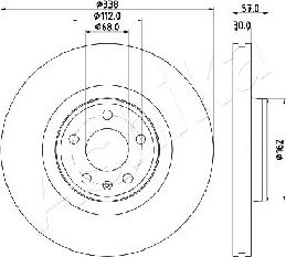 Ashika 60-00-0920 - Тормозной диск autospares.lv