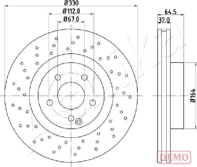 Ashika 60-00-0541C - Тормозной диск autospares.lv