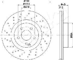 Ashika 60-00-0541 - Тормозной диск autospares.lv