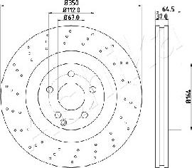 Ashika 60-00-0543 - Тормозной диск autospares.lv