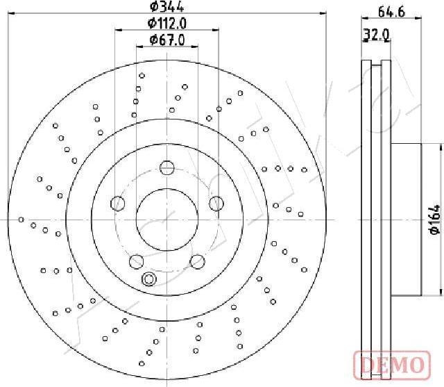 Ashika 60-00-0558C - Тормозной диск autospares.lv