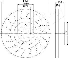 Ashika 60-00-0558 - Тормозной диск autospares.lv