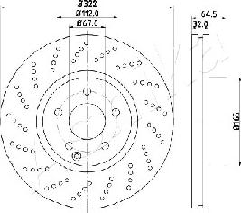 Ashika 60-00-0520 - Тормозной диск autospares.lv