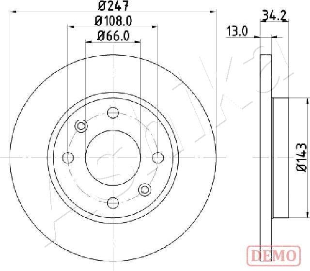 Ashika 60-00-0630C - Тормозной диск autospares.lv