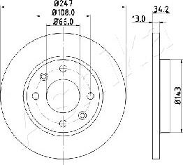 Ashika 60-00-0630 - Тормозной диск autospares.lv