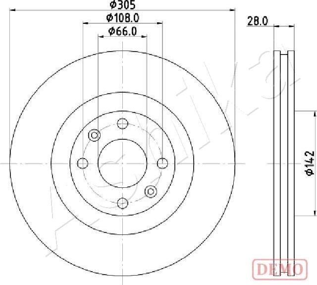 Ashika 60-00-0631C - Тормозной диск autospares.lv