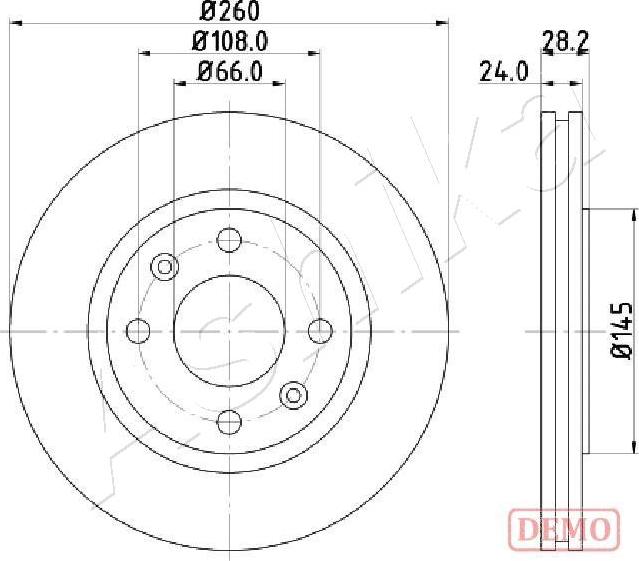 Ashika 60-00-0632C - Тормозной диск autospares.lv