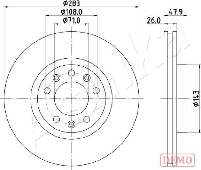 Ashika 60-00-0637C - Тормозной диск autospares.lv