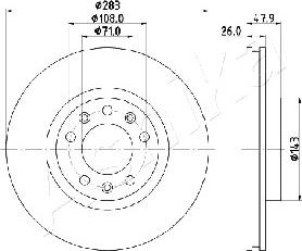 Ashika 60-00-0637 - Тормозной диск autospares.lv