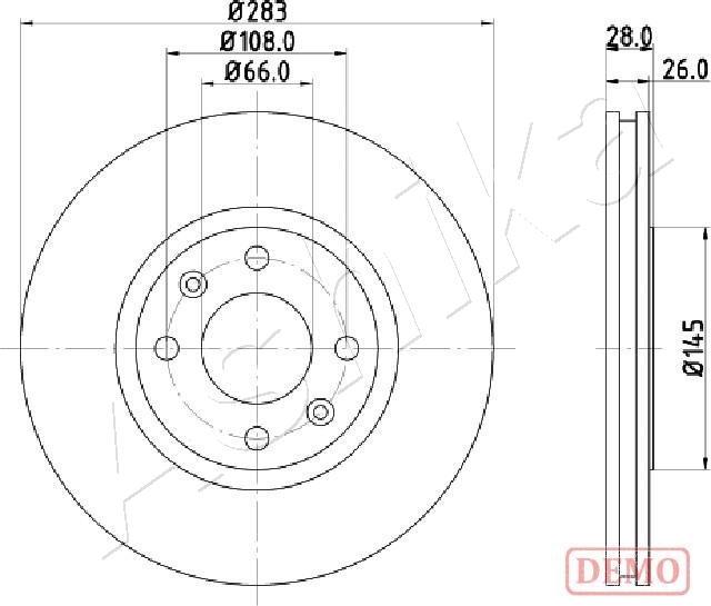 Ashika 60-00-0627C - Тормозной диск autospares.lv