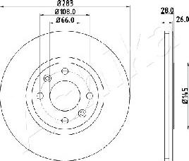 Ashika 60-00-0627 - Тормозной диск autospares.lv