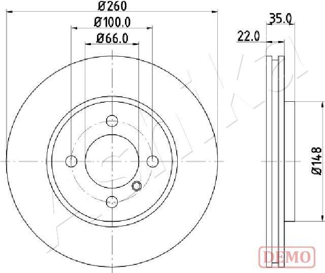 Ashika 60-00-0158C - Тормозной диск autospares.lv