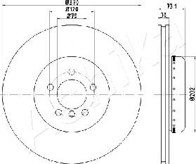 Ashika 60-00-0116 - Тормозной диск autospares.lv