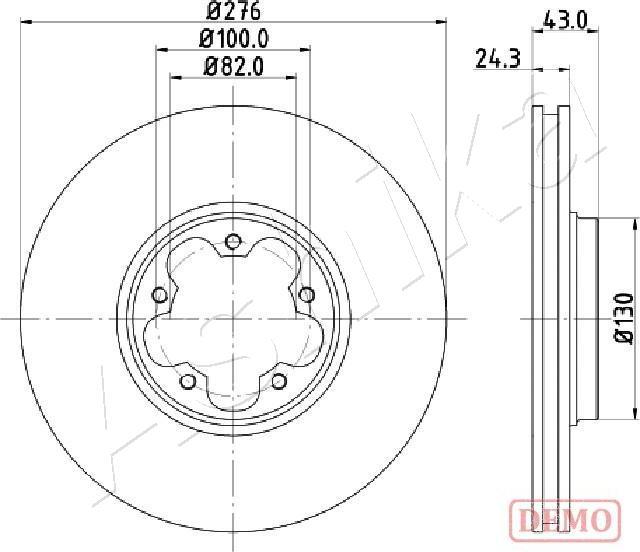 Ashika 60-00-0356C - Тормозной диск autospares.lv