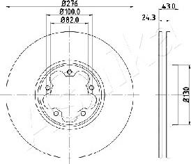 Ashika 60-00-0356 - Тормозной диск autospares.lv