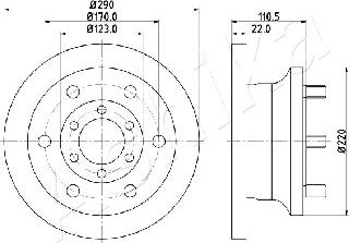 Ashika 60-00-0256 - Тормозной диск autospares.lv