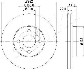 Ashika 60-00-0709 - Тормозной диск autospares.lv