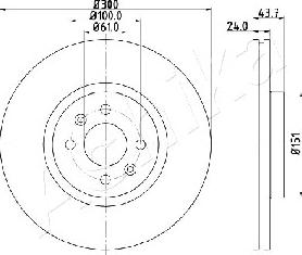 Ashika 60-00-0705 - Тормозной диск autospares.lv