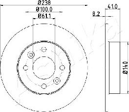 Ashika 60-00-0700 - Тормозной диск autospares.lv