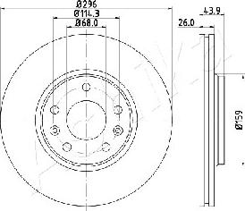 Ashika 60-00-0707 - Тормозной диск autospares.lv