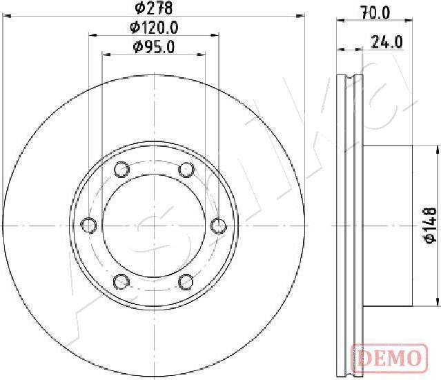 Ashika 60-00-0715C - Тормозной диск autospares.lv