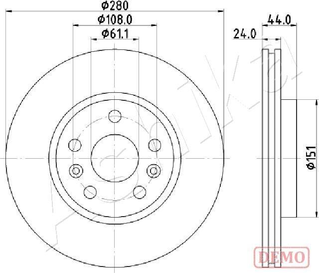 Ashika 60-00-0716C - Тормозной диск autospares.lv