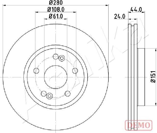 Ashika 60-00-0710C - Тормозной диск autospares.lv