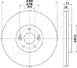 Ashika 60-00-0713 - Тормозной диск autospares.lv