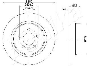 Ashika 61-04-426 - Тормозной диск autospares.lv