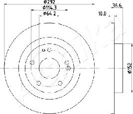 Ashika 61-04-427 - Тормозной диск autospares.lv