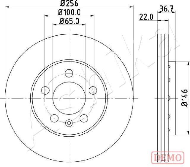 Ashika 61-00-0904C - Тормозной диск autospares.lv