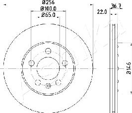 Ashika 61-00-0904 - Тормозной диск autospares.lv