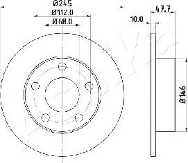 Ashika 61-00-0905 - Тормозной диск autospares.lv