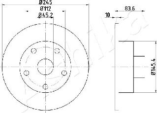 Ashika 61-00-0906 - Тормозной диск autospares.lv