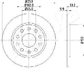 Ashika 61-00-0902 - Тормозной диск autospares.lv