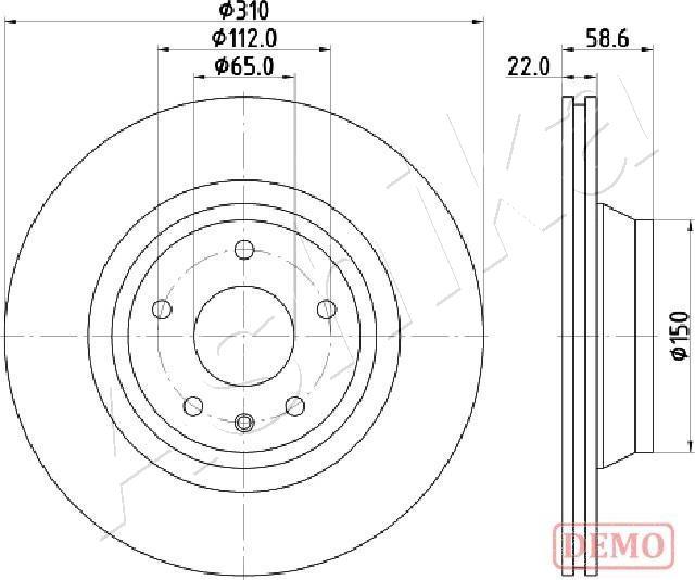 Ashika 61-00-0919C - Тормозной диск autospares.lv