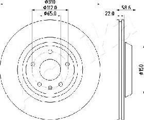 Ashika 61-00-0919 - Тормозной диск autospares.lv