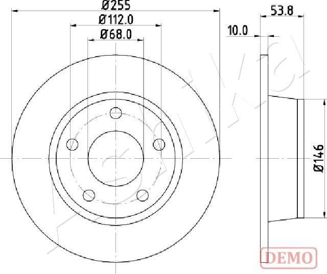 Ashika 61-00-0914C - Тормозной диск autospares.lv