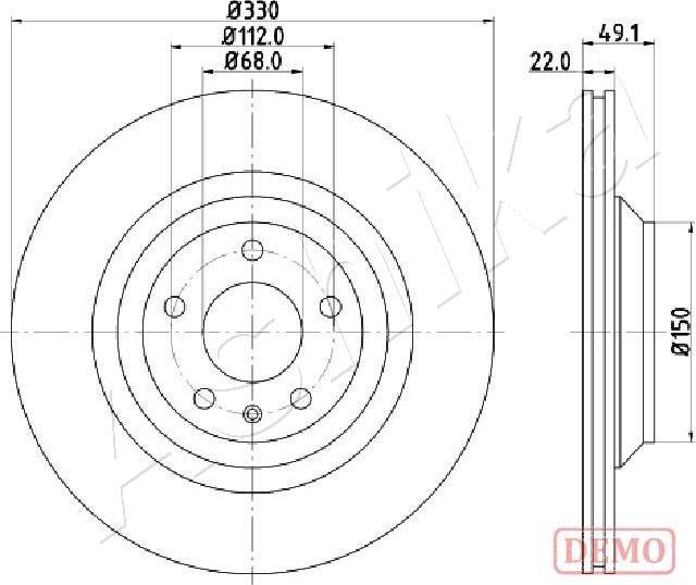 Ashika 61-00-0916C - Тормозной диск autospares.lv