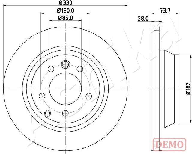 Ashika 61-00-0918C - Тормозной диск autospares.lv