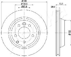 Ashika 61-00-0918 - Тормозной диск autospares.lv