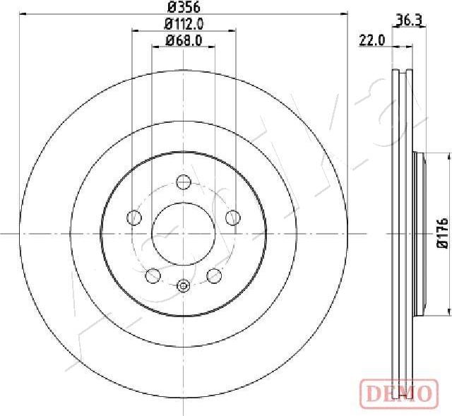 Ashika 61-00-0917C - Тормозной диск autospares.lv