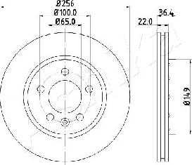 Ashika 61-00-0931 - Тормозной диск autospares.lv